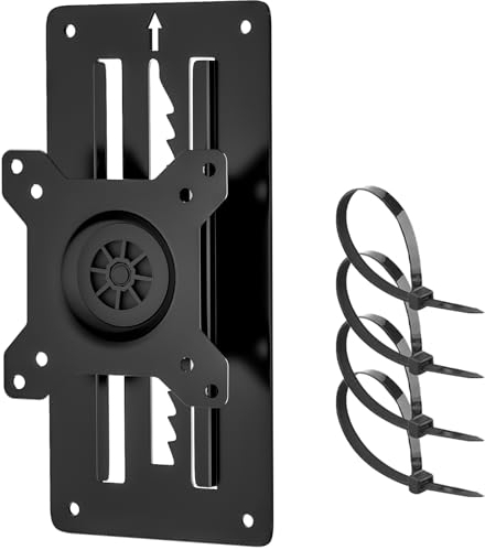 Height Adjustable Monitor Wall Mount Bracket for Most 13-35 Inch Screens,Full Motion&Ultra Slim Single Monitor Mount with VESA 75x75/100x100mm Up to 22lbs,Black