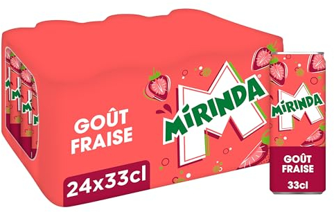 MIRINDA - Soda Saveur Fraise - Canettes - 24x33cL