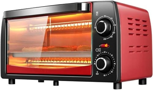 GFXYQPDNV Fornello Elettrico Smart Home 12 Litri, Forno Multifunzione per Pollo di Grande capacità, Forno A Microonde con Forno, Mini Forno per Pizza, Rosso (Rosso)