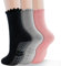 GRPSKCOS Yoga Socken Damen 3 Paar Pilates Socken Antirutschsocken Stoppersocken Damen für Yoga, Barre, Pilates, Krankenhaus,Tanz(#1 Schwarz+Grau+Pink 35-42)