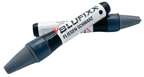 Blufixx Kartusche für Fliesen Schwarz - Ersatzkartusche für BLUFIXX SMART REPAIR Reparaturstift, Lichthärtendes Gel für Fliesen, Granit und Marmor