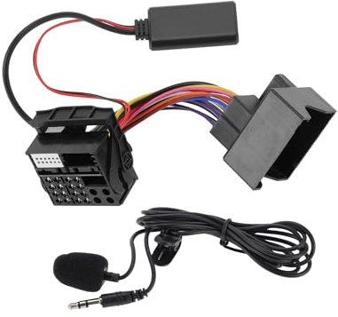 Hihaha Stereo Radio Kabelbaum mit Mikrofon Freisprecheinrichtung für Audi A4 B7 TTs TT A8 R8 A3 Bluetooth AUX Adapter Musik Kabel Bequem 11.5cm 1 Set Schwarz