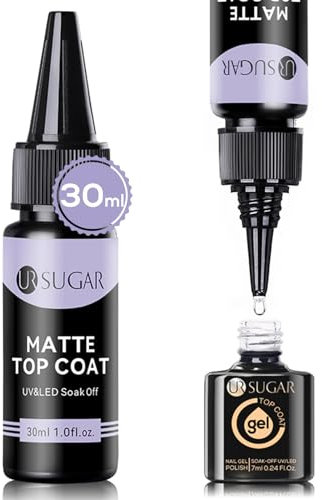 UR SUGAR 30ml Matte Top Coat UV Nagellack Für Gelnägel, Matt Gel Ergänzung Für Nail Art Starter