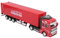 Container Truck Model, 1:48 Modello di Auto di Alta Simulazione Lega Container Camion Giocattolo con Funzione di Retrazione per Bambini Collezione (Rosso)