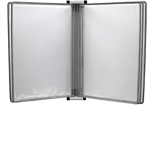 Magnetischer A4-Dokumentenhalter zur Wandmontage, mit Flipchart-Ständer, 33 x 22 x 4 cm, Grau