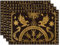 Artoid Mode Lot de 4 sets de table dorés - Motif arbre de vie - Corbeau et casque de révérence - 30 x 45 cm - Pour les vacances, la cuisine, la décoration de fête