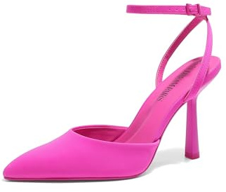DREAM PAIRS Décolleté da Donna con Tacco – Slingback con Cinturino alla Caviglia e Spillo – Scarpe Eleganti per Feste, Matrimoni,Size 41,Rosa Caldo,SDPU2496W