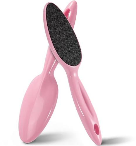 HovuuTuig Nano Glas Hornhautentferner (Rosa) | Sanfte Fußpflege mit Langgriff für nasse & trockene Füße Schnelle Hornhautentfernung
