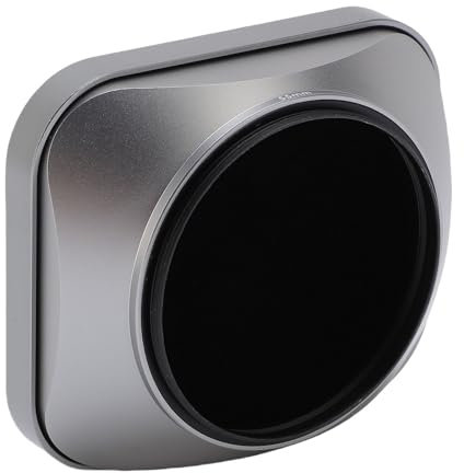 Tbest Parasol cuadrado de aleación de aluminio de 55 mm, accesorios de cámara para fotografía al aire libre (plateado)