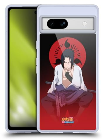 Head Case Designs Offizielle Naruto Shippuden Sasuke Uchiha Darsteller Kunst Gel Handyhülle Hülle [Militärischer Schutzgrad] Kompatibel mit Google Pixel 7a
