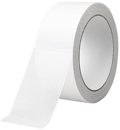 TAKONE Bügelband für Vorhänge Saumfix doppelseitig Aufbügeln ohne Nähen | 2,5cm×20m, doppelseitig, Glasfasernetz, hitzebeständig, Vorhänge kürzen ohne Nähen, Saumfix Aufbügeln