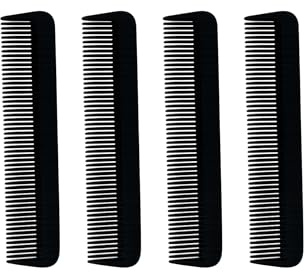 Pack de 4 Peines Negros de Bolsillo – Peines Pequeños para Hombre, Viaje e Infantil – Ligero y Resistente, Ideal para el Uso Diario – Regalo Hombre y Set Regalo hombre