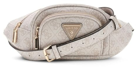 GUESS Gürteltasche Umhängetasche Latona Belt Bag Bone Logo Creme