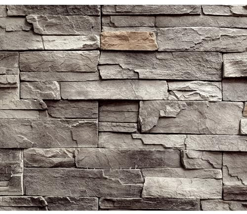 decomonkey Fototapete Steinwand Stein 300x210 cm XXL Design Tapete Fototapeten Tapeten Wandtapete moderne Wand Schlafzimmer Wohnzimmer Steintapete Ziegelstein