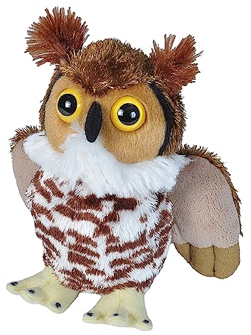 Wild Republic Hug’EMS Große Ehrenwerte Eule, Spielzeug für Babys, Kleines Kuscheltier, Geschenk für die Babyparty, Kuscheltier für Kleinkinder, Füllung aus recycelten Wasserflaschen, 18 cm