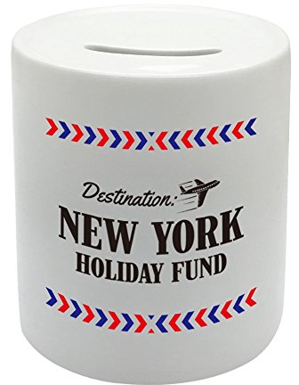 Coralgraph Inc BS022 Sparschwein aus Keramik, bedruckt, Motiv New York Holiday Fund