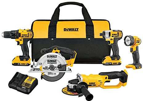 DEWALT 20V MAX Combo Kit, Compact 5-Tool (DCK521D2)