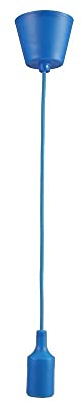Jandei - Hängeleuchte Pendelleuchte Lampe, Höhenverstellbar Maximal 90cm. Silikonsockel mit E27 Lampefassung. Wohnzimmerdekoration, Zimmer, Schlafzimmer, Geschäftsräume. Farbe Blau