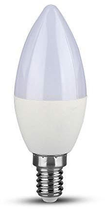 V-TAC LED Bulb 5.5 W, E14, C37, Samsung Chip, White