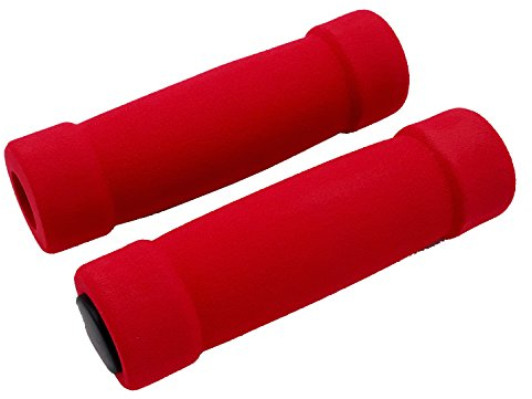 Land-Haus-Shop® Fahrradgriffe, Fahrrad Griffe, Lenkergriffe, Moosgummi Überzug/Schaumstoff rot