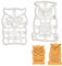 ensemble de 2 emporte-pièces hibou (motifs: grand-duc d'Amérique et hibou mignon), 2 pièces