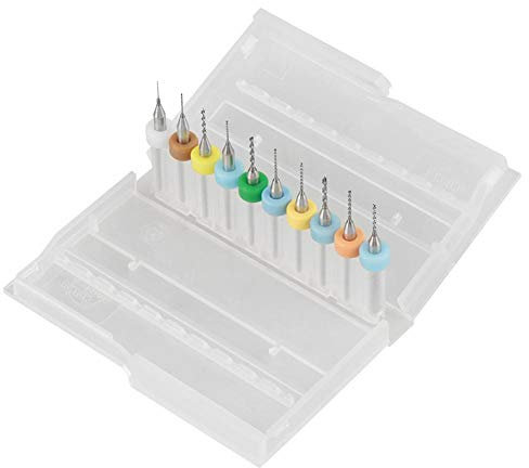 YWBL-WH 0.3-1.2mm Tungsten Carbide Micro PCB Drill Bits Sets CNC Engraving Tool (10 Pcs)