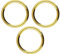 PIERCINGLINE Chirurgenstahl Segmentring Clicker 3er RING SET Piercing Nase Septum Ohr Helix Tragus Goldfarben 1,2 x 8 mm