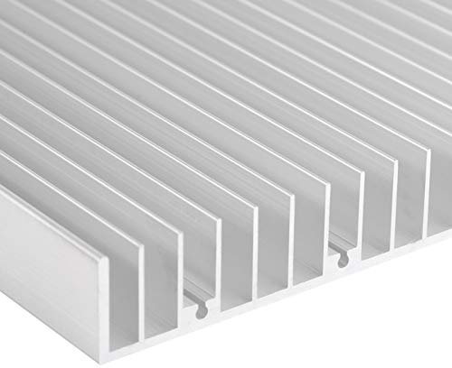 Dissipatore di calore in alluminio ad alta potenza, Alluminio Radiatore Modulo più Fresco Pinna, 19 alette, 300 x 140 x 20 mm, per transistor a semiconduttori, PCB, LED