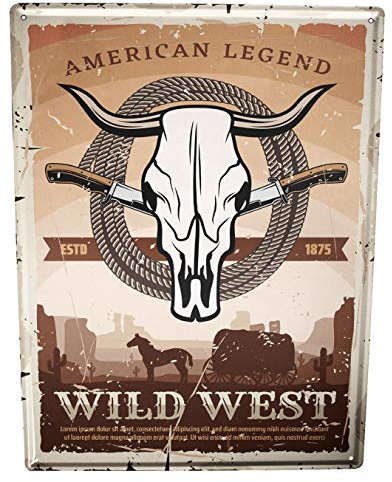 Blechschild Retro Wilder Westen Amerika