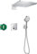 hansgrohe Duschset Raindance E 300 Unterputz (6 in 1), Duschsystem mit Kopfbrause, Duschthermostat, Duschkopf, Duschschlauch inkl. Grundkörper und Halterungen, Chrom
