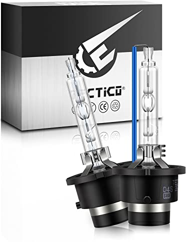 TECTICO D4S 35w Lampadina per fari allo xeno 8000K 12v blu freddo +300% Alta Luminosità Kit di conversione lampadina Bi HID, 2 lampadine