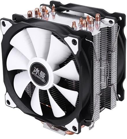 SNOWMAN High Performance CPU Cooler with 4 Direct Contact Heatpipes, Dual PWM Fans