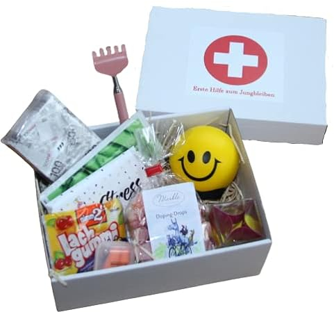 Erste Hilfe zum Jungbleiben - lustiges Geburtstagsgeschenk für Frauen - Geschenke Box Geburtstag Frau