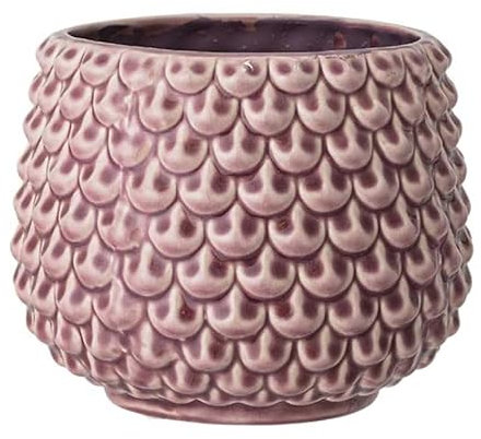 Nordring Pot de Fleur Pino - Pots de Fleurs décoratifs Couleur pour intérieur Style rétro créatif L (16,5 cm ø), Mauve, Céramique
