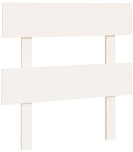 vidaXL Kopfteil Betthaupt Bettkopfteil für Bett Bettgestell Bettrahmen Holzbett Massivholzbett Schlafzimmer Weiß 103,5x3x81cm Massivholz Kiefer