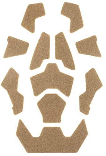 WarmHeartting Tactical Airsoft Fast Helm Zubehör, Helm Patches Klettverschluss Sticky High-Cut Magic Sticker 11 Stück/Set, Braun