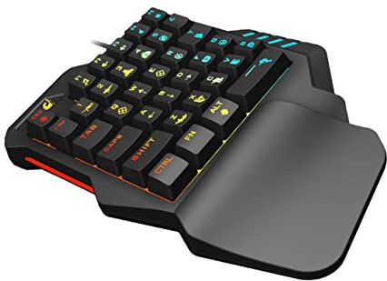 KOMBIUDA K1 35-key Backlight Gaming Keyboard Compact E-sport Mechanical Keyboard for Home and Dorm Rgb Led Backlit Usb Wired Ergonomic Design