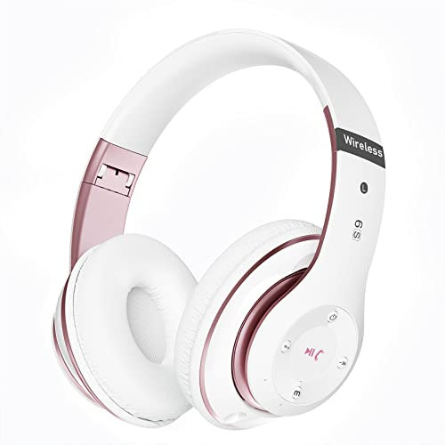 Lankey Sound Casque Bluetooth sans Fil, Casque sans Fil Supra-auriculaire avec 6 Modes d'égalisation, Casque Bluetooth 65 Heures avec Microphone HD Intégré, FM, SD/TF pour l'extérieur