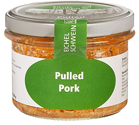 Pulled Pork vom Eichelschwein, im Smoker geräuchert (1 x 200g)