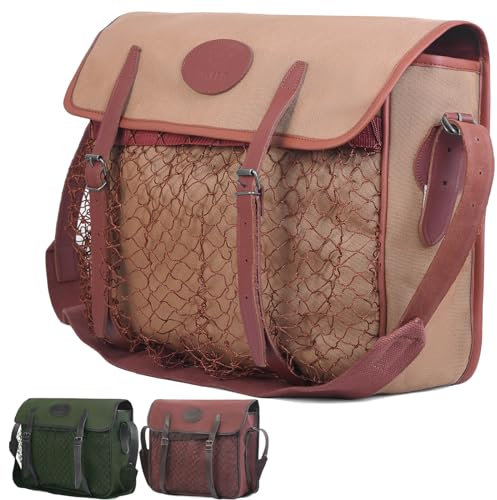 Jayefo R-31 Jagdtasche – Stylische und funktionale Baumwolltasche für die Jagd, Messenger-Tasche mit Leder-Schulterriemen, Metallschnalle und Fronttasche, ideal für Outdoor-Abenteuer | (Hirsch)