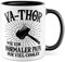 Vater Tasse Vatertag Geschenk Va-Thor Kaffeetasse Thor Geschenkidee Wikinger Kaffee-Becher für Papas Väter Vathor Sohn Tochter Comic-Fan Vatertagsgeschenk Papa (Weiß/Schwarz)