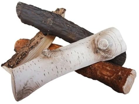 Auténtica madera decorativa para chimeneas de etanol – 4 unidades