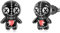 Voodoo Puppen Sterling Silber Ohrringe - Gothic Halloween Schmuck - Absolvent Geschenk für Muttertag Damen (Schwarz)