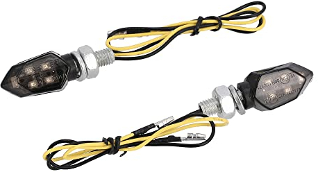 VEBCO Set: 2x Mini-Blinker 12V LED, Rauchgrau - für Moped und Motorrad