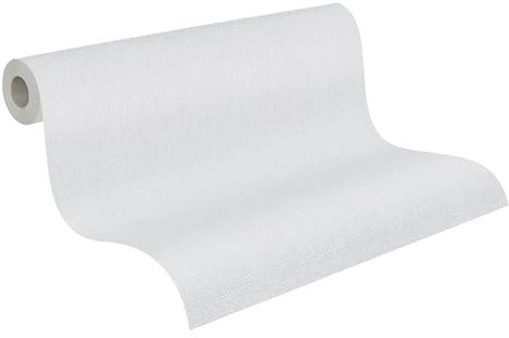 A.S. Création Pure Elegance Vliestapete mit Struktur Schaum 0,53 x 10,05 m – Hellgrau – Uni Tapete mit Struktur - Made in Germany - einfarbige hellgraue Wandtapete für verschiedene Räume - 397829