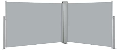 SECOLI Toldo lateral de aluminio, extensible, 100 x 1000 cm, protección visual, protección solar, protección contra el viento, estor lateral para balcón, terraza, jardín, antracita