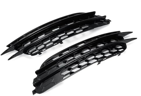 Kühlergrill Auto Chrom/Schwarz Stil Auto Front Nebel Licht Kühlergrill Abdeckung Trim Für Audi A6 C7 Limousine Ohne Für ACC 2012 2013 2014 2015 Nebel Lampe Grill Frontgrill(1 UK)