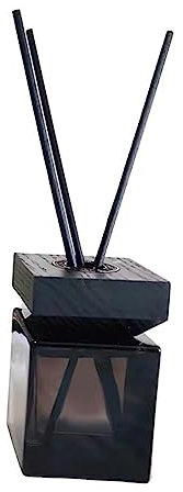 Yardenfun Quadratische Duft Diffusor Flaschen Holzdeckel Rattan Aroma Flasche Kit Für Zuhause Büro Spa