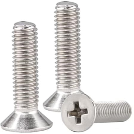 Tornillos de cabeza avellanada plana UNC 5/16-18x3/8, acero inoxidable 304 18-8, rosca completa, rosca gruesa, paquete de 10
