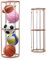 AWZITUO Garage Ball Storage Vertical Ball Rack Basketball Holder Wall-Mounted Sports Ball Organizer for Home and Gym,Brown